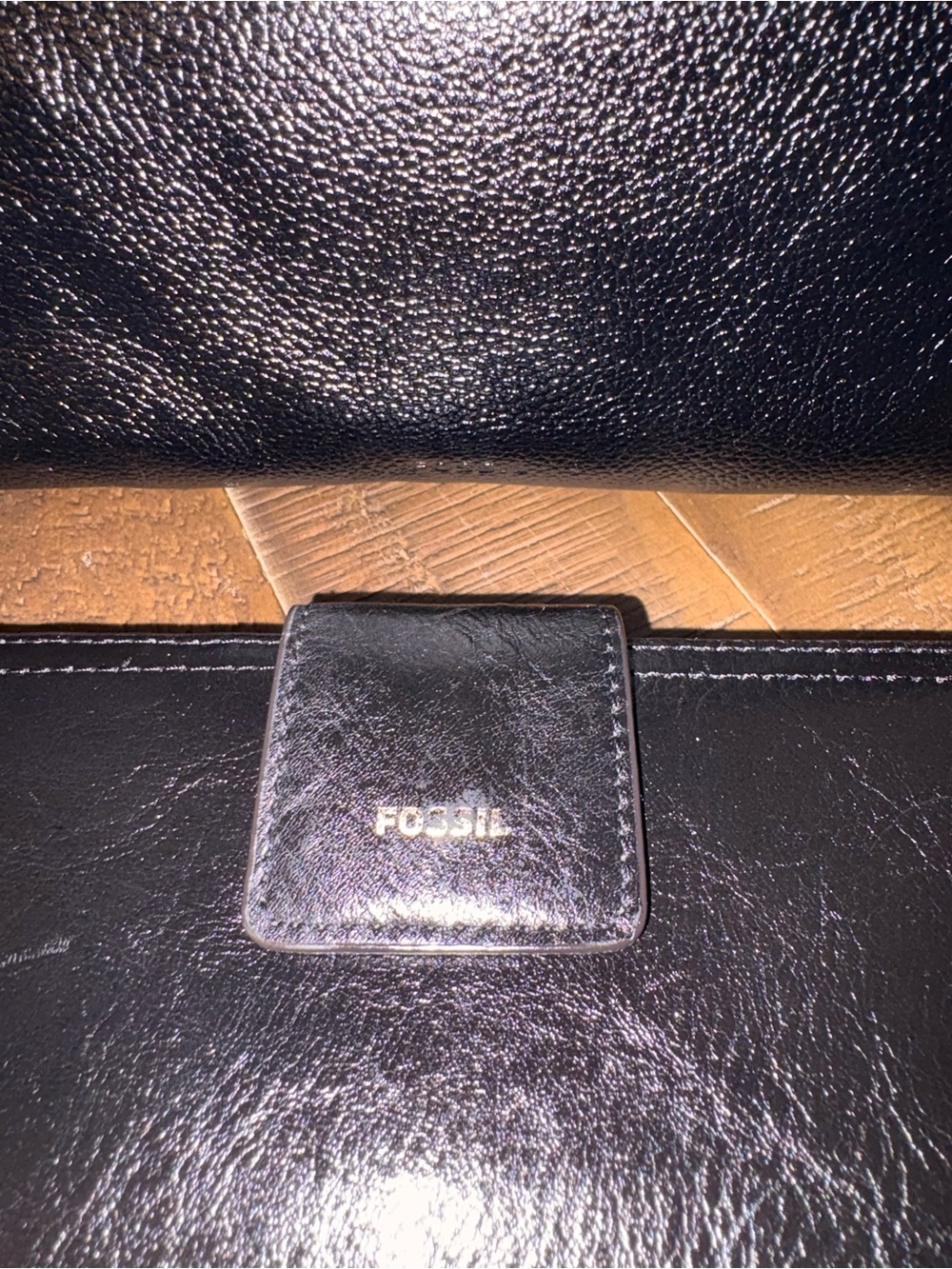 ❤️Fossil Black Leather Crossbody Bag with Matching Wallet - Picture 3 of 6